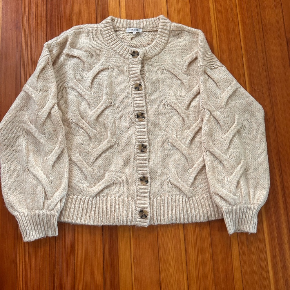 Madewell Oversized Cable Knit Cardigan